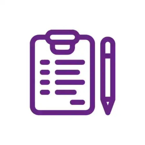 Ícono de interfaz de usuario plano de portapapeles y bolígrafo