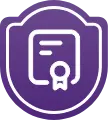 Reliproc Credit - Icono de escudo con un certificado - Certifiacados